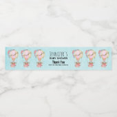 Niedlicher Heißluftballon Wasserfarbe Kinderdusche Wasserflaschenetikett (Einzelnes Label)