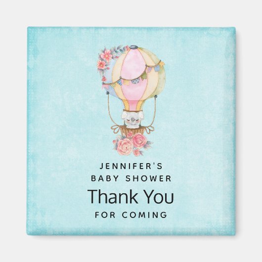 Niedlicher Heißluftballon Wasserfarbe Vielen Dank Magnet (Vorne)