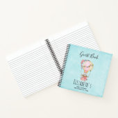 Niedlicher Heißluftballon Wasserfarbendusche Gäste Notizblock (Innenseite)