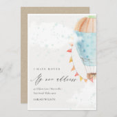 Niedlicher Heißluftballon Wolken Star I habe beweg Dankeskarte (Vorne/Hinten)