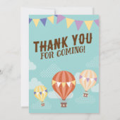 Niedlicher Heißluftballon zum Geburtstag individue Einladung (Rückseite)