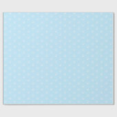 Niedlicher, hellblauer Schneeflocken Geschenkpapier (Flach)