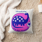 NIEDLICHER HELLER MÄDCHEN-ROSA-DINOSAURIER %PIPE% KISSEN (Decke)