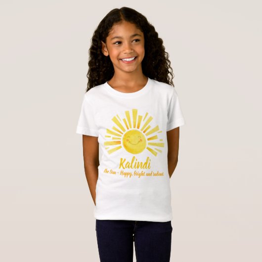 Niedlicher heller Name, der Kalindi die Sonne bede T-Shirt (Vorne ganz)