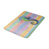 Niedlicher heller Sonnenuntergang färbt Badematte (Schrägansicht)