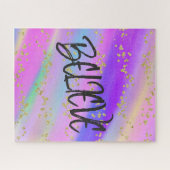 Niedlicher, hellfarbiger Glitzer Puzzle (Horizontal)