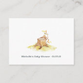 Niedlicher Herbst - Babydusche buchen Begleitkarte (Rückseite)