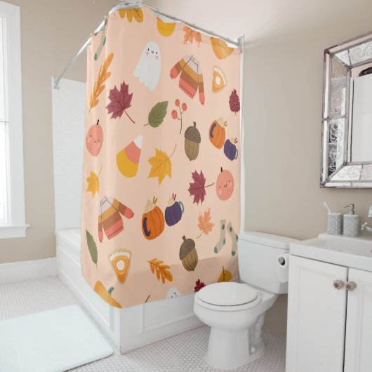 Niedlicher Herbst Duschvorhang (Beispiel)