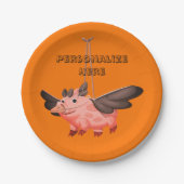 Niedlicher Herbst fallen die Krautkostüme der Schw Pappteller (Vorderseite)