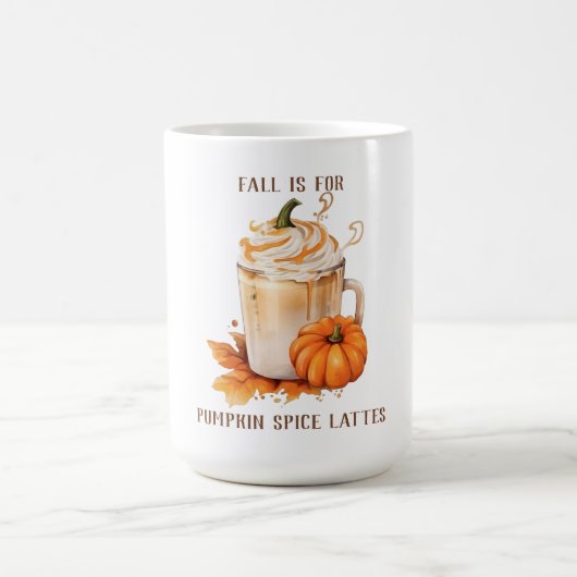 Niedlicher Herbst für Kürbisgewürze Lattes saisona Kaffeetasse (Mittel)
