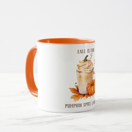 Niedlicher Herbst für Kürbisgewürze Lattes saisona Tasse (Vorderseite Links)