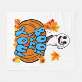 Niedlicher Herbst Halloween Geist Boo! Ich sehe di Fleecedecke (Vorderseite (Horizontal))