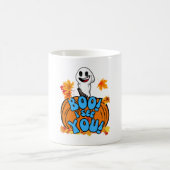 Niedlicher Herbst Halloween Geist Boo! Ich sehe di Kaffeetasse (Mittel)