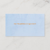 Niedlicher Herbst Herbst-Bärenkürbis Visitenkarte (Rückseite)