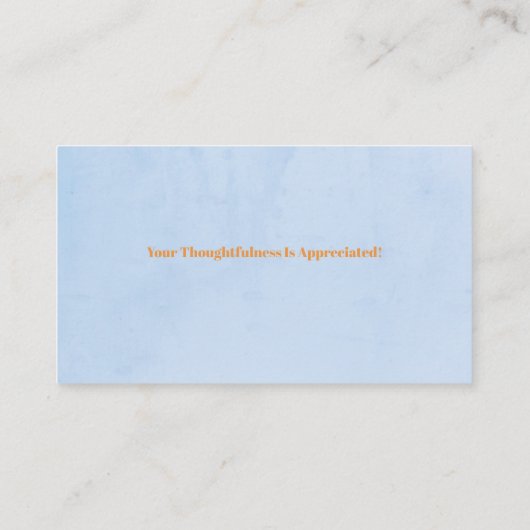 Niedlicher Herbst Herbst-Bärenkürbis Visitenkarte (Rückseite)