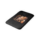 Niedlicher Herbst Herbst Herbst Herbst Girl-Ernted Badematte (Schrägansicht)