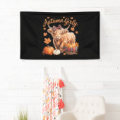 Niedlicher Herbst Herbst Herbst Herbst Girl-Ernted Banner (Insitu)