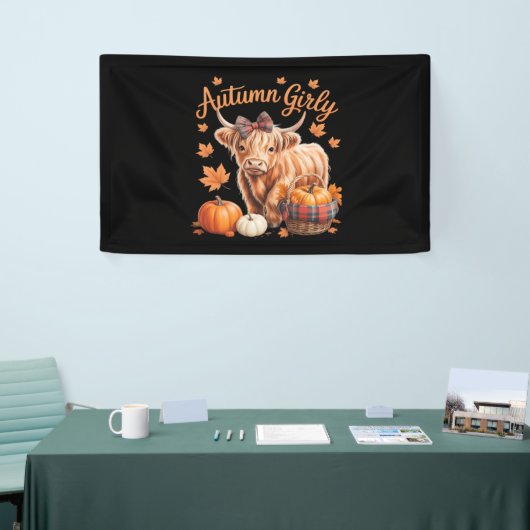Niedlicher Herbst Herbst Herbst Herbst Girl-Ernted Banner (Messeveranstaltung)