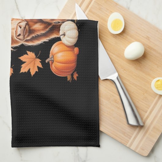 Niedlicher Herbst Herbst Herbst Herbst Girl-Ernted Geschirrtuch (Viertel Falte)