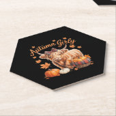 Niedlicher Herbst Herbst Herbst Herbst Girl-Ernted Untersetzer (angewinkelt)