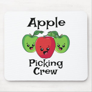 Niedlicher Herbst Herbst Obstgarten Matching Famil Mousepad