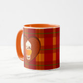 Niedlicher Herbst Kariert Orange Pumpkin Gewürz La Tasse (Vorderseite Links)