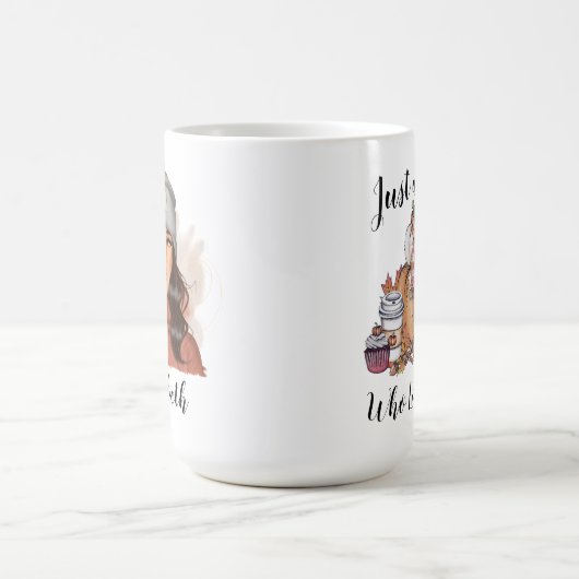 Niedlicher Herbst Nur ein Mädchen, das Liebe falle Verwandlungstasse (Zentrum)