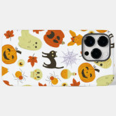 Niedlicher Herbst Orange Halloween-Muster Case-Mate iPhone Hülle (Rückseite (Horizontal))
