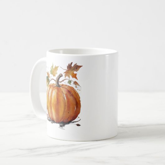 Niedlicher Herbst Pumpen Wasserfarbe Herbst Kaffeetasse (Vorderseite Links)