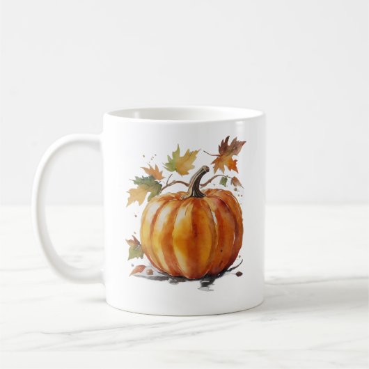 Niedlicher Herbst Pumpen Wasserfarbe Herbst Kaffeetasse (Links)