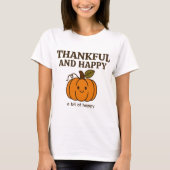 Niedlicher Herbst Pumpkin Doodle "Dankbar & Glückl T-Shirt (Vorderseite)