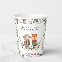 Niedlicher Herbst | Woodland Forest Baby Dusche Pappbecher