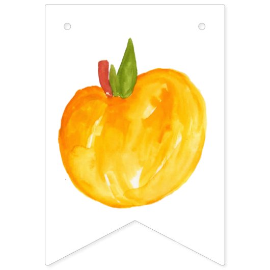 Niedlicher Herbstapfel Geburtstag Wimpelkette (Zweite Fahne)