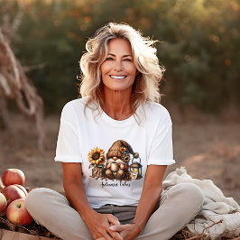Niedlicher Herbstbesuch Wasserfarbenspiel T-Shirt