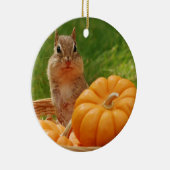 Niedlicher HerbstChipmunk Keramikornament (Rechts)