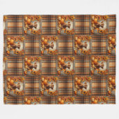 Niedlicher Herbstdruck für die Hochlandkuh Fleecedecke (Vorderseite (Horizontal))