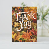 Niedlicher Herbstfall der Verzauberung Dankeskarte (Stehend Vorderseite)