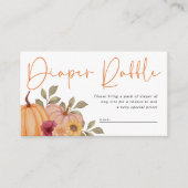 Niedlicher Herbstfall Pumpkin Windel Raffle Kinder Begleitkarte (Vorderseite)