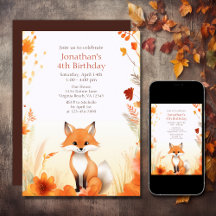 Niedlicher Herbstfox Herbst Geburtstag