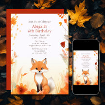 Niedlicher Herbstfox Herbst Geburtstag