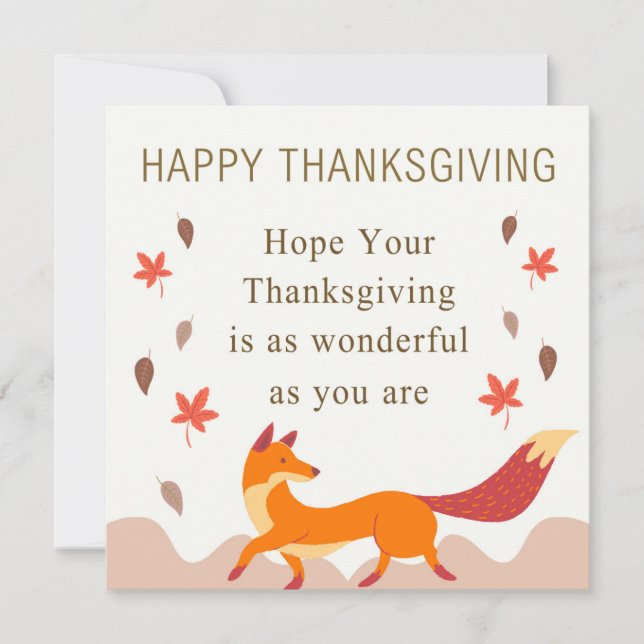 Niedlicher Herbstfox mit sinkenden Blätter in Herb (Vorderseite)