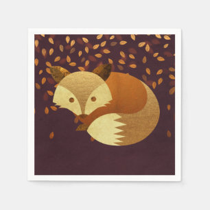 Niedlicher HerbstFox Serviette