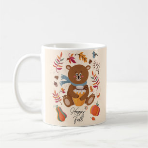 Niedlicher Herbstgebär mit Honig und Sondertext Kaffeetasse
