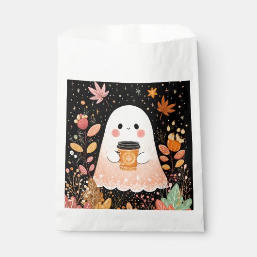 Niedlicher Herbstgeister mit Pumpkaffee - Gemütlic Geschenktütchen (Vorderseite)