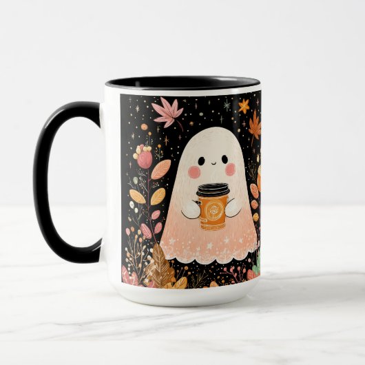 Niedlicher Herbstgeister mit Pumpkaffee - Gemütlic Tasse (Links)
