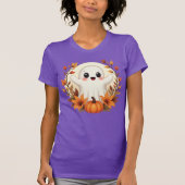 Niedlicher Herbstghost Pumpkin T-Shirt (Vorderseite)