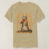 Niedlicher Herbstkater Fall Breeze Kitten Katzenka T-Shirt (Design vorne)