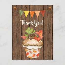 Niedlicher Herbstkuchen und Jagdfall Danke Postkarte