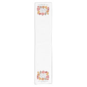 Niedlicher Herbstkürbis Personalisiert Kurzer Tischläufer (Vorderseite)