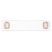 Niedlicher Herbstkürbis Personalisiert Kurzer Tischläufer (Horizontal)